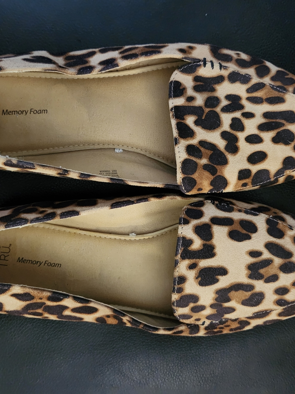 Leopard Print Memory Foam Women's Slip-On Flats